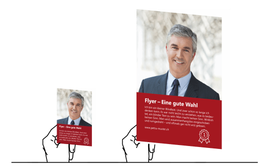 Flyer 4-farbig gefalzt